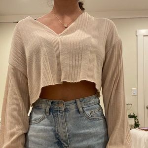 Creme shein long sleeve top